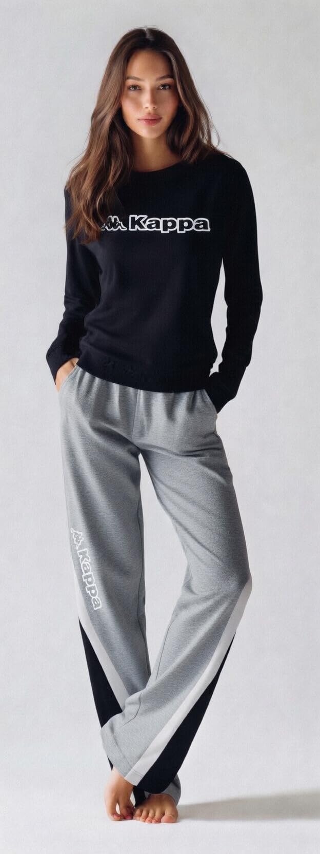 Kappa Women's Summer Cotton Tracksuit – Complete Jumpsuit in Summer Cotton Sweatshirt – Sporty – Lightweight - 3