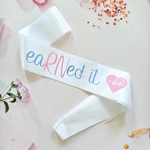 Miniatura 6 de Magnusson's Garden Banda de fiesta de graduación de enfermera, Earned It RN Regalo de graduado de la escuela de enfermería para ella, banda de clase