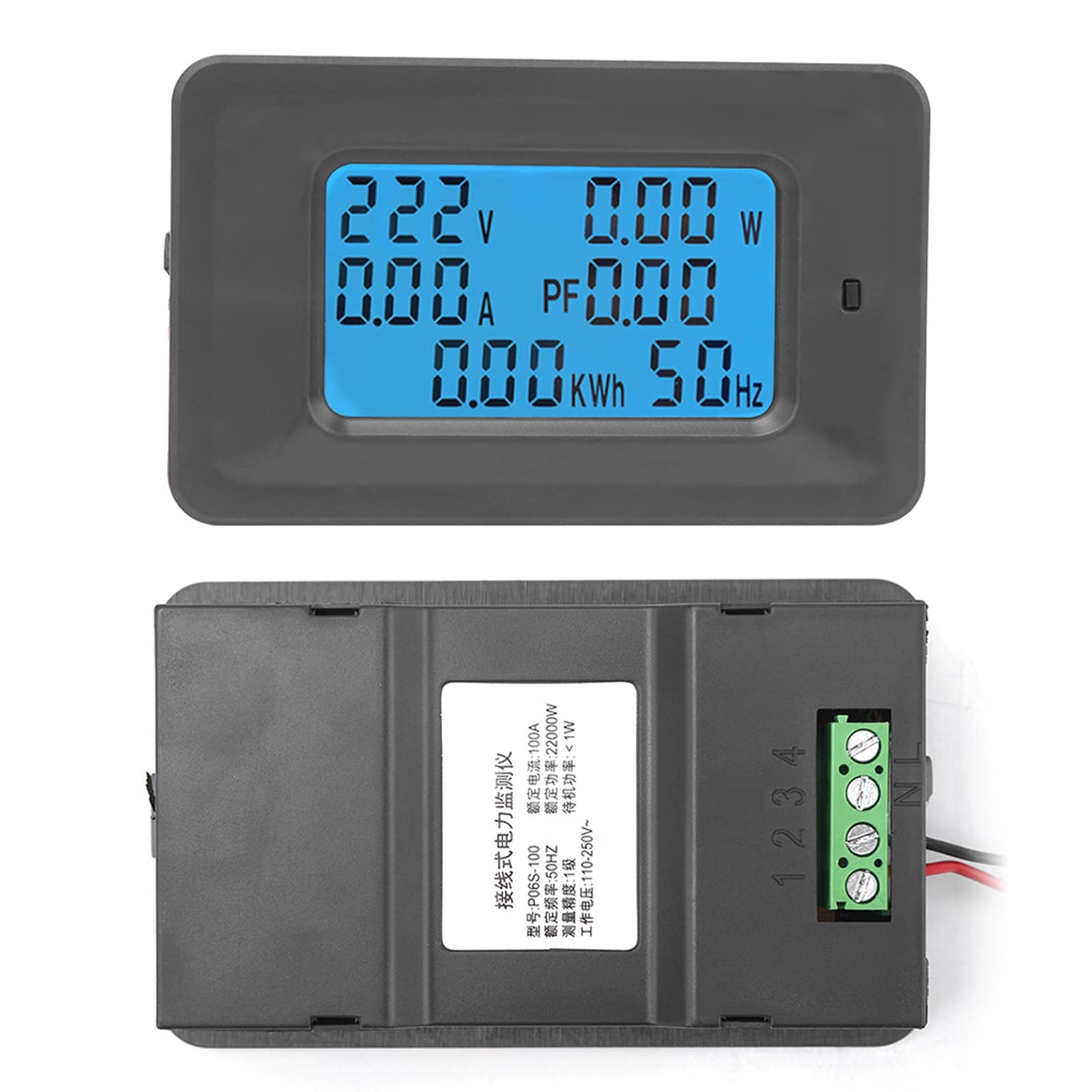 Hztyyier Versatile Voltage Measuring Device with Background Lighting Control 6 in 1 Digital Performance Monitor for Electrical Tests