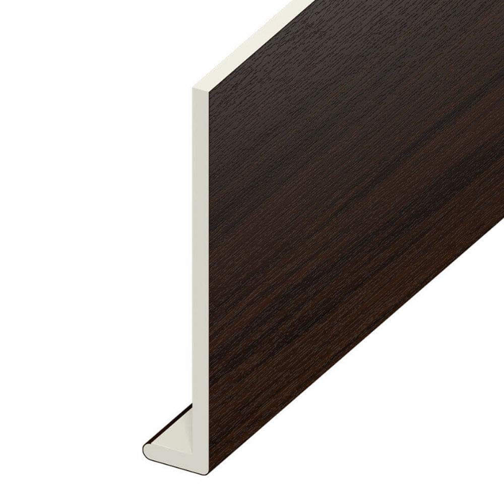 225mm x 5 Metre uPVC Fascia Cover Capping Board Rosewood - 9mm Thick