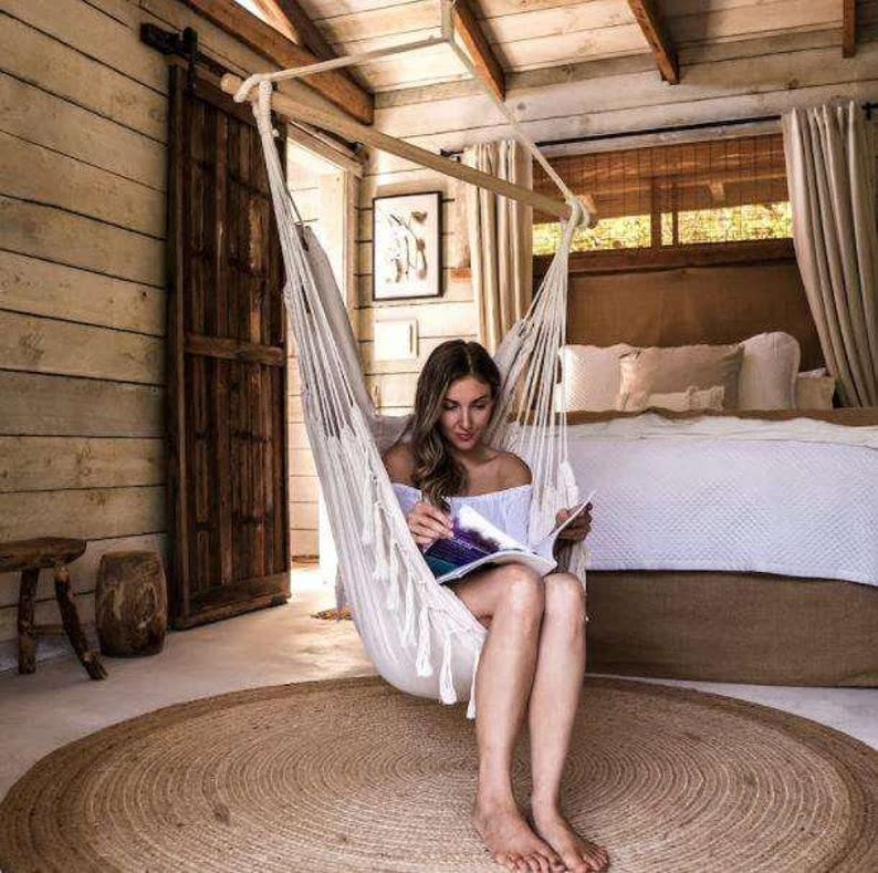 Amazon.co.jp: 屋内/屋外吊り下げ式ハンモックチェア/ブランコ