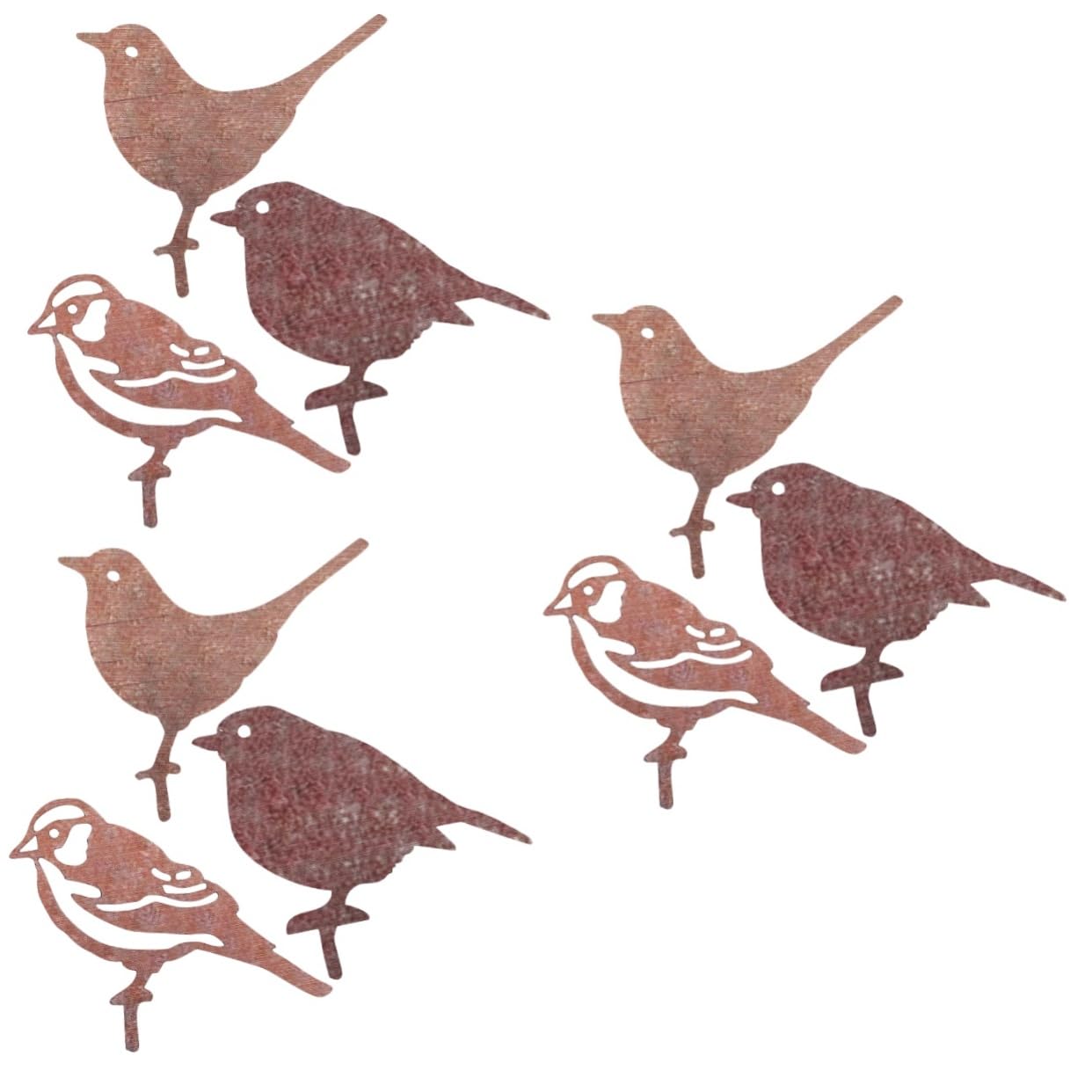 Sosoport 9stücke Vögel Gartenstecker Lebensnahe Gartenornamente Für Deko Im Freien Rostfreie Eisenfiguren Für Blumenbeete Und Innenräume Für Gartenpartys Und Kreative Gestaltung