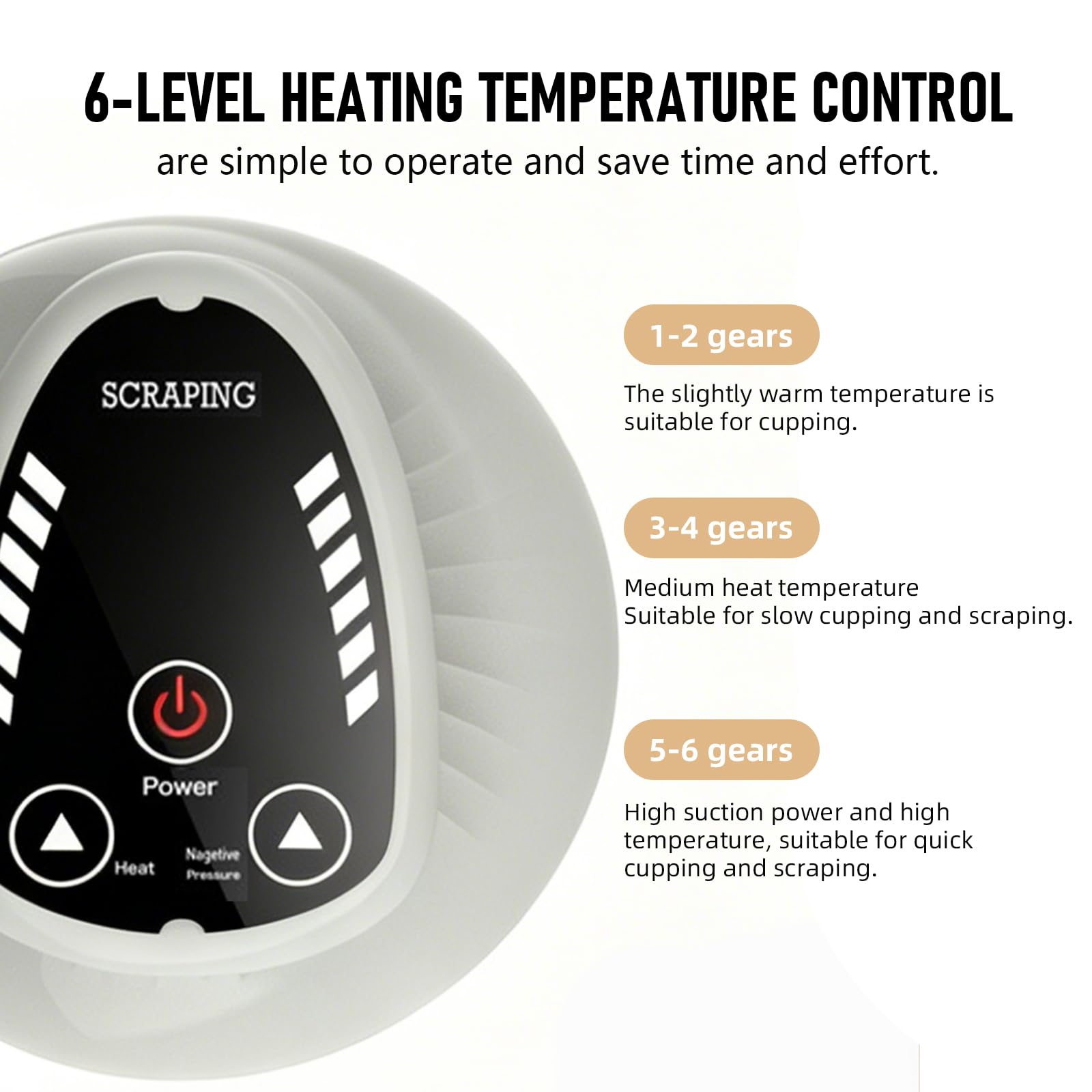 Massaggiatore 4-in-1 contro la cellulite, elettrico con vuoto e Gua Sha, 9 livelli di calore, 9 livelli di aspirazione, pelle più tonica e migliore circolazione, massaggio profondo con calore, per uso