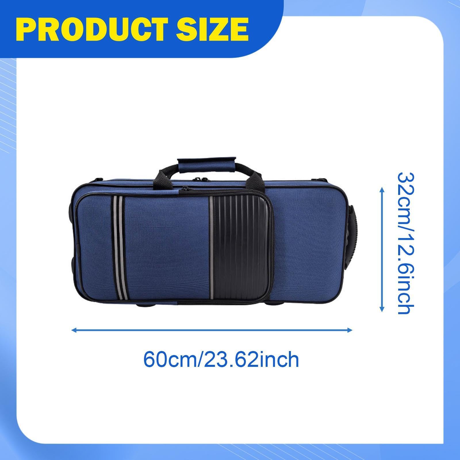 Funda de Viaje para Trompeta, Funda para Instrumento Musical, Ligera, Profesional, con Doble Cremallera, Ideal para Actuaciones, Estuche de