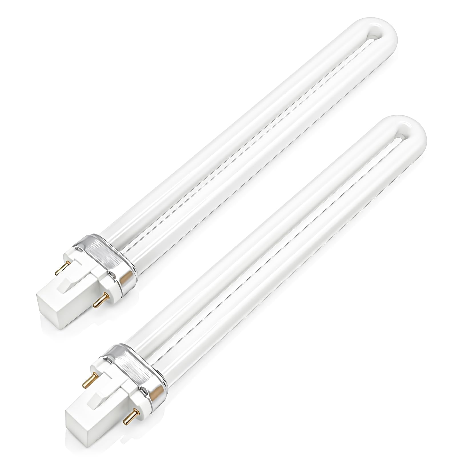 2 Pack G23 2Pin 11W Compact Fluorescent Lamp,Neutral White 2700K 890LM U-Shape Tube Energy Saving CFL Light Bulb AC 220-240V for Desk Lamp Living Room Bedroom Corridor Kitchen Non-Dimmable 23.5*3.1cm