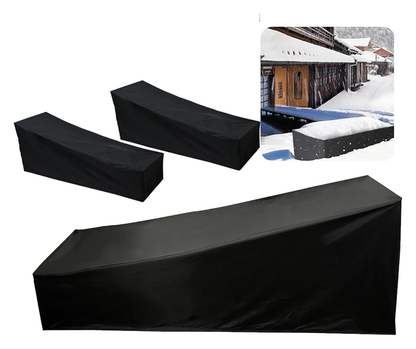 wasserdichte Schutzhüllen für Gartenmöbel Schutzhülle for Gartenmöbel, Sonnenliegen, Terrassenliegen, Liegestühle, Relaxsessel – wasserdicht(2PCS)