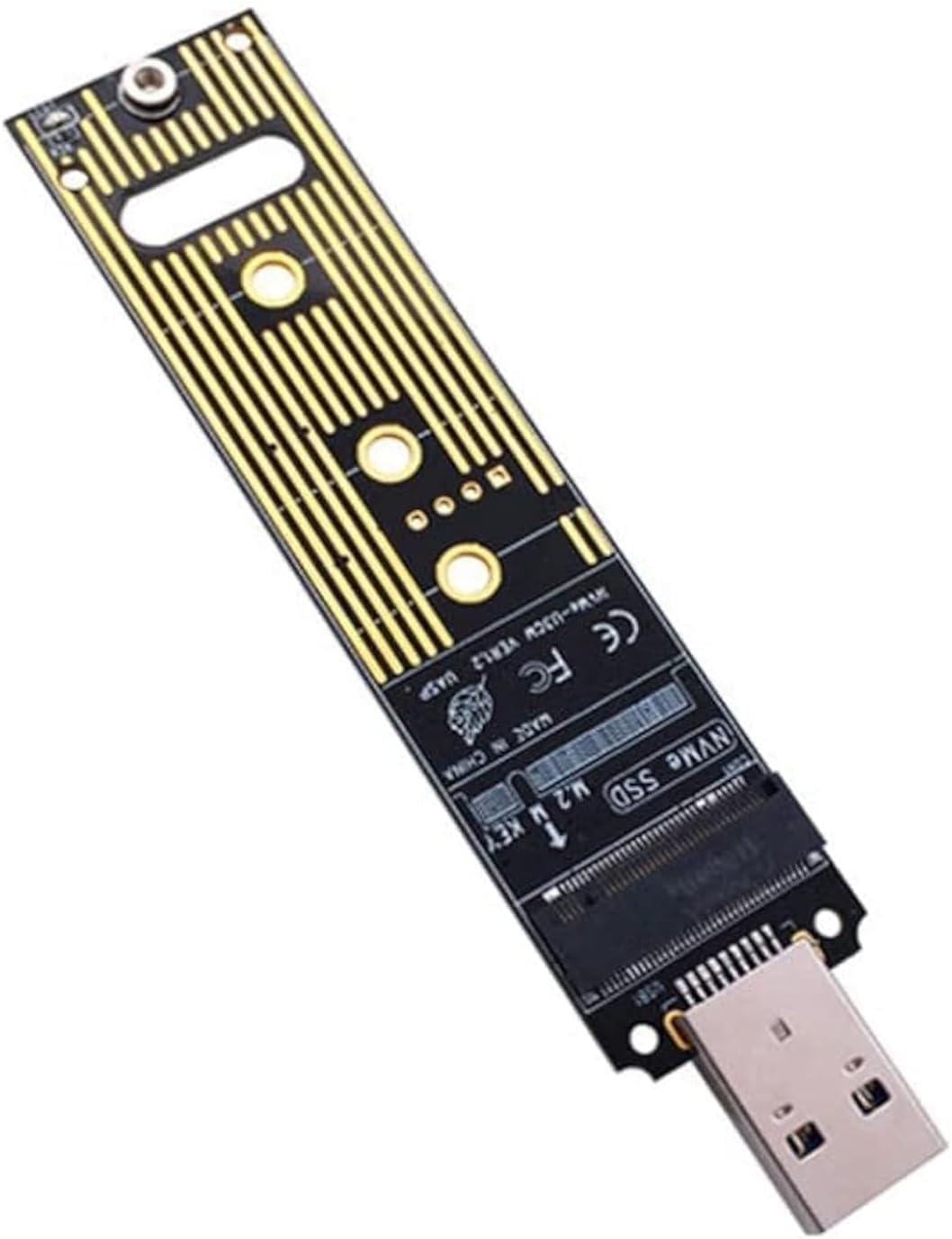 M.2 NVME USB 3.1 Adapter M-Key M.2 PCIe to Hard Drive SSD Converter Reader High Performance 10 Gbps USB 3.1 Gen 2 Bridge Chip Support 2230 2242 2260 2280