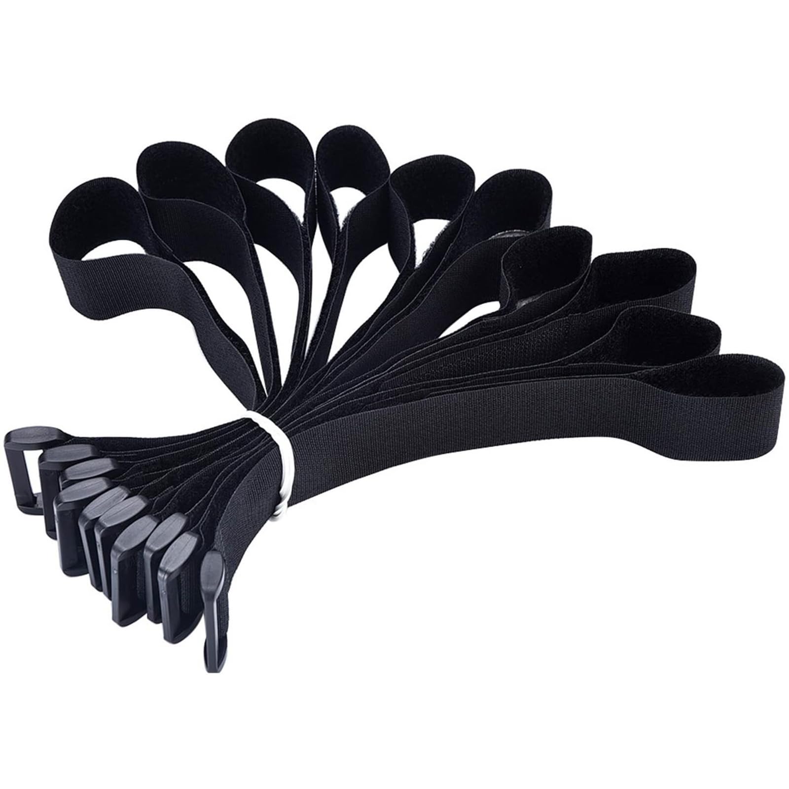 10 cinghie multiuso per cavi, riutilizzabili, in nylon, regolabili, estendibili, regolabili, estendibili, cinghie di fissaggio, 40 cm