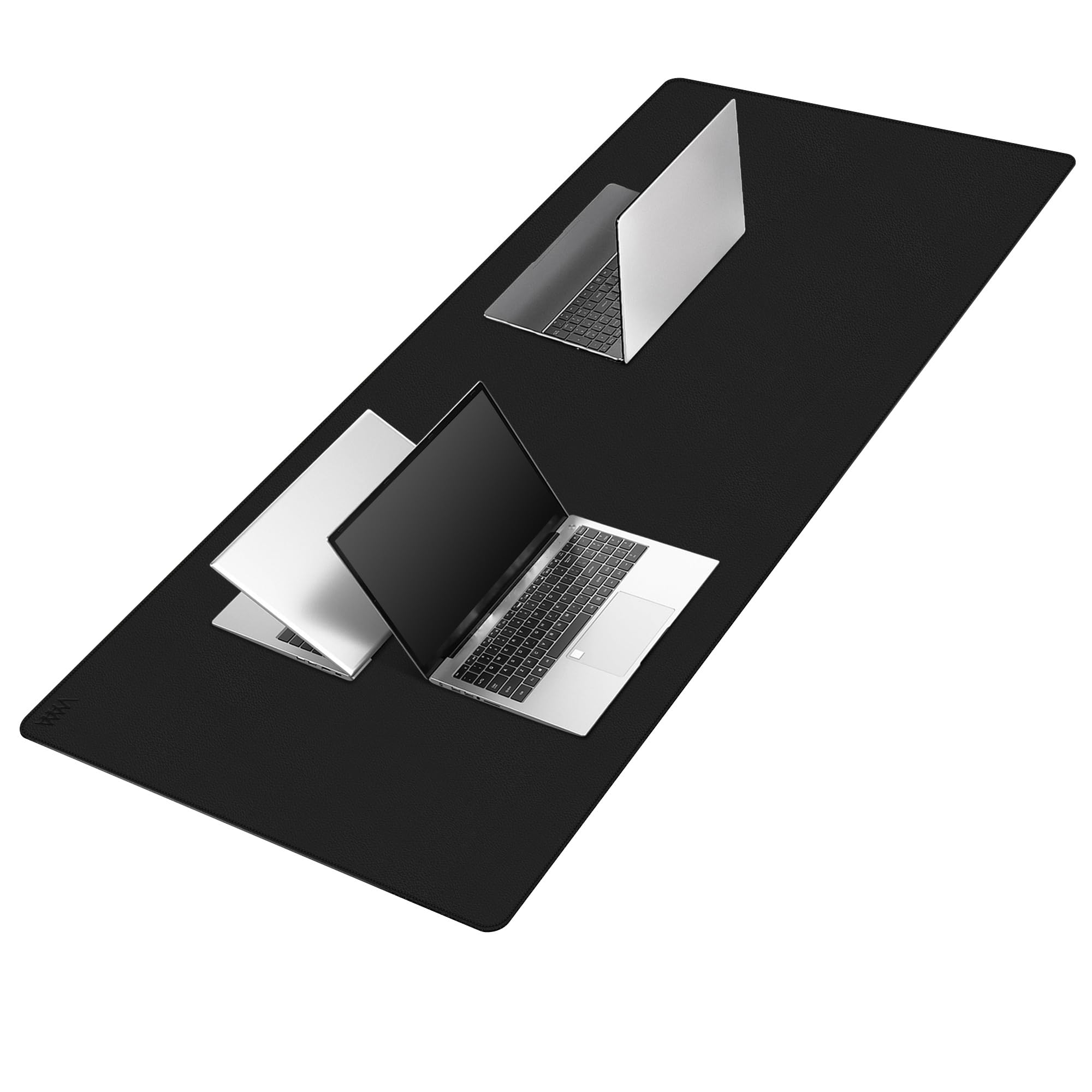 Vyaaa Tappetino da scrivania, 150 x 70cm Sottomano Scrivania in pelle antiscivolo, Grande Tappetino per mouse, Adatto per uffici e case(Nero)