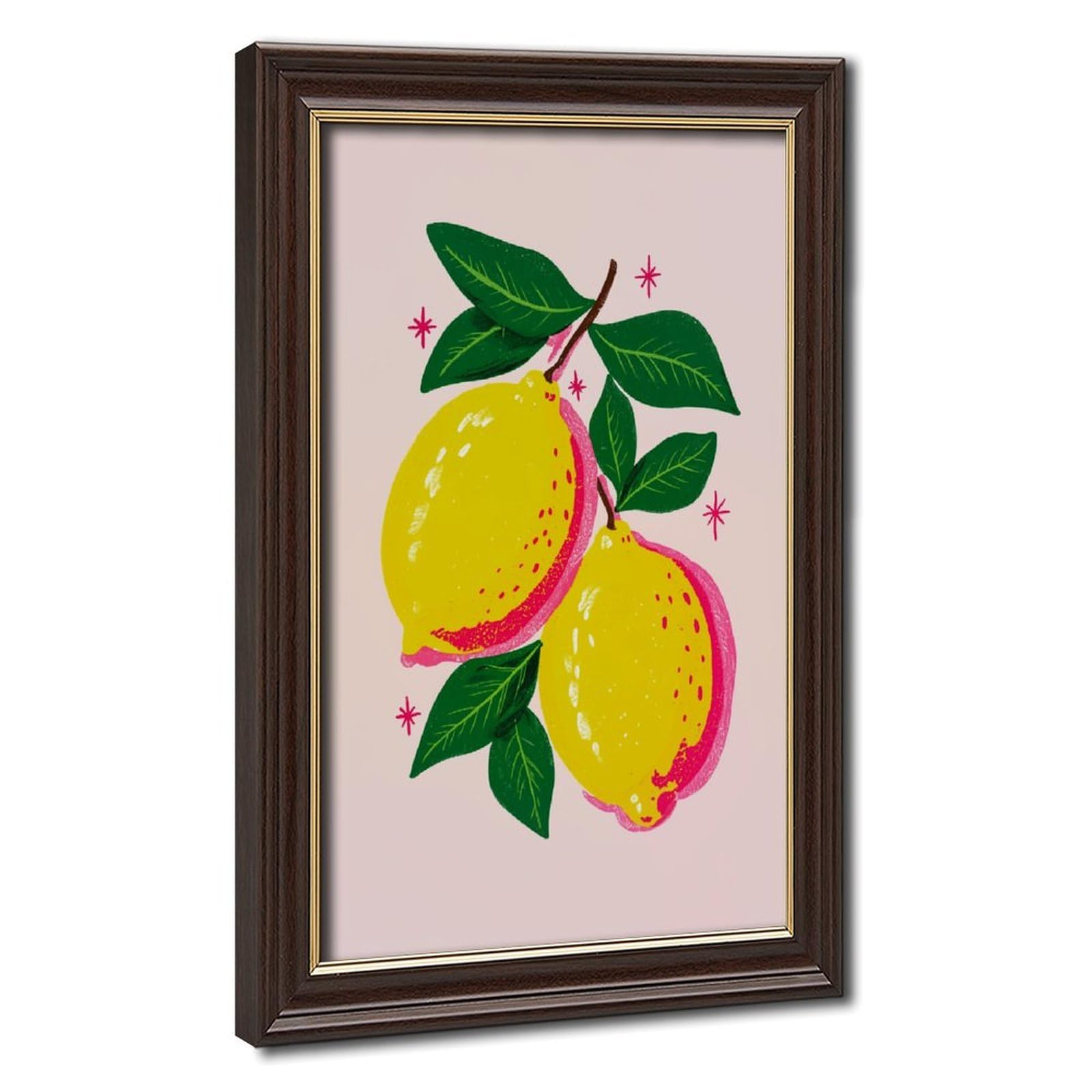 Lemons On Branch With Stars Canvas Poster for Living Room Decor Gift