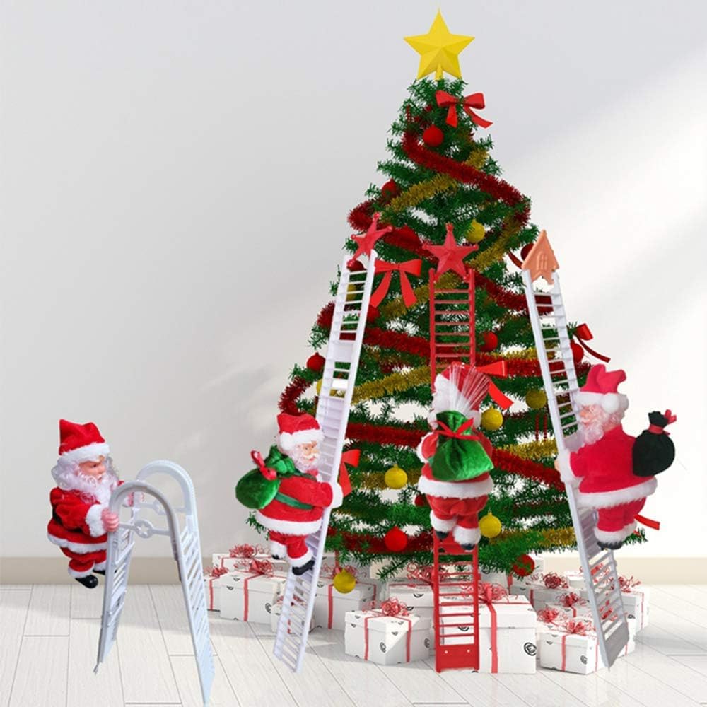 ⭕️クリスマス サンタ シンプル ツリー はしごのぼり サンタクロース Xmas Amazon.co.jp: 音楽付きサンタ電動はしご、クライミングサンタクロース