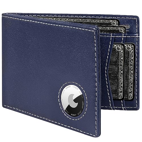 Buy Mens Wallet with AirTag Holder, Bifold Full Grain Leather