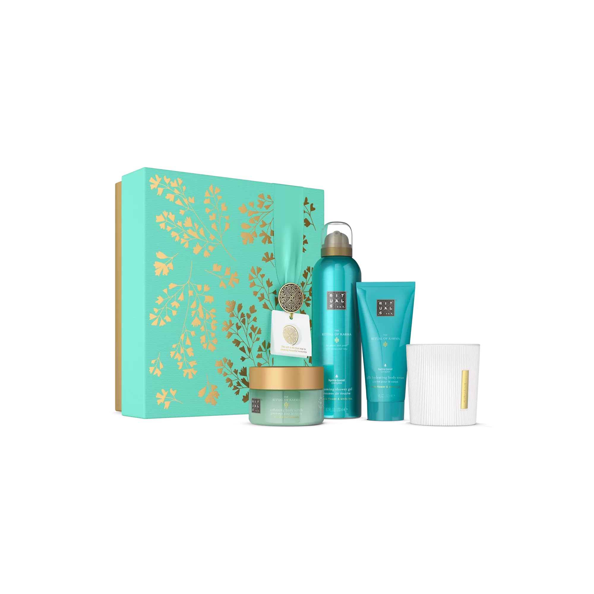 RITUALS Geschenkbox The Ritual of Karma Medium Geschenkset Körperpflegeprodukte Lotus weißem Tee