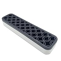 Vista 1 de TANG SONG 1 soporte rectangular de silicona para brochas de maquillaje, caja de almacenamiento de cosméticos, organizadores de escritorio (negro)