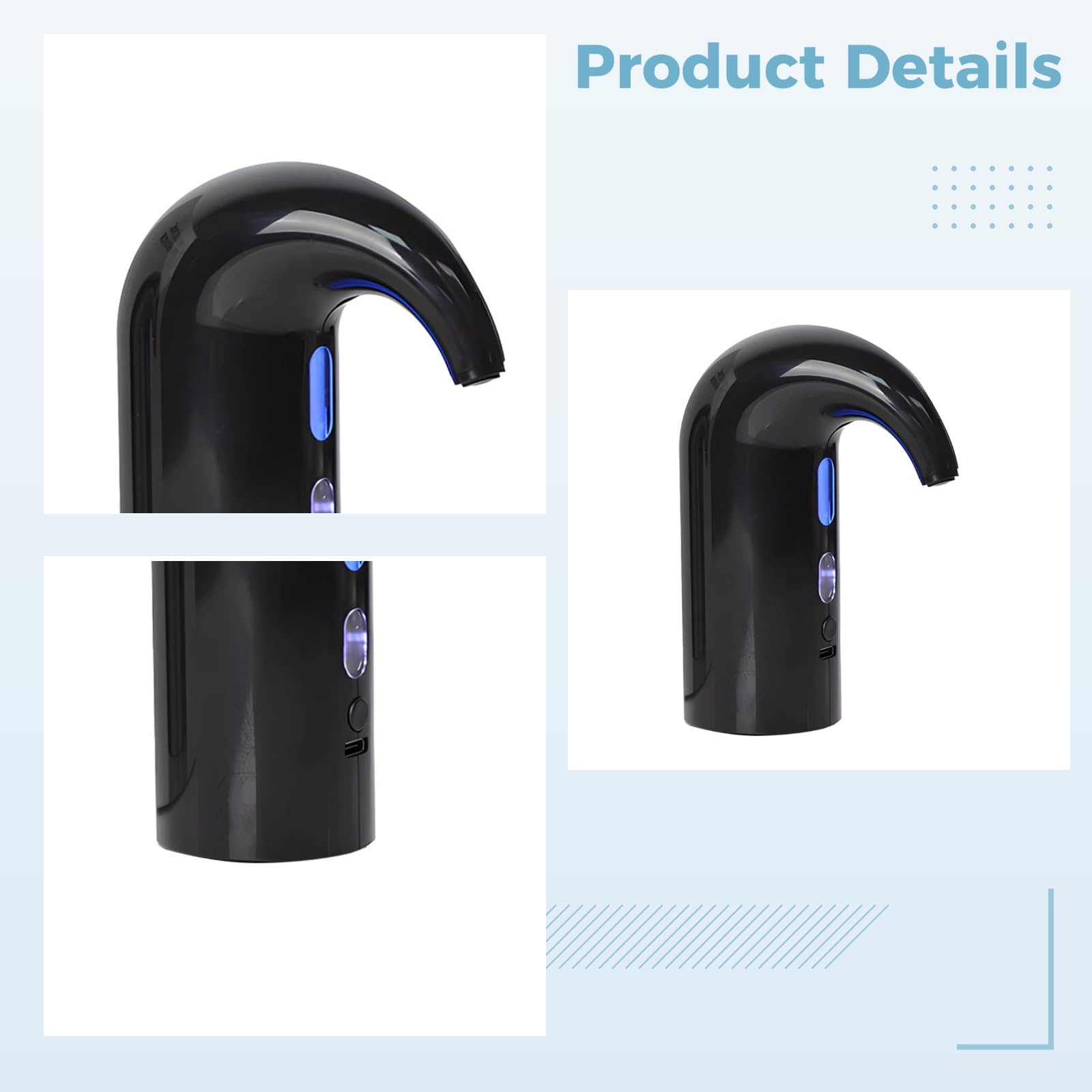 Aireador de vino eléctrico, vertedor automático de vino recargable tipo C, decantación instantánea, limpieza con un solo botón, para fiestas, uso doméstico y regalos