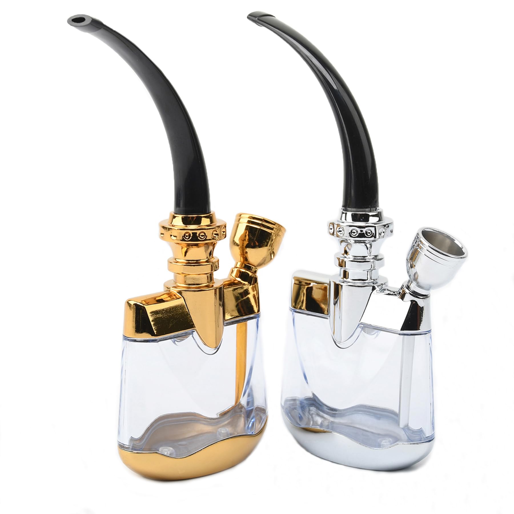 2 PCS Great Gifts for Mini Portable Hookah set with Shisha Accessories - TSHIRENHE - Golden and Silver, Handheld Hookah set, Perfect gifts for Boyfriend, Father, Husband, Brother, Sister or Friends