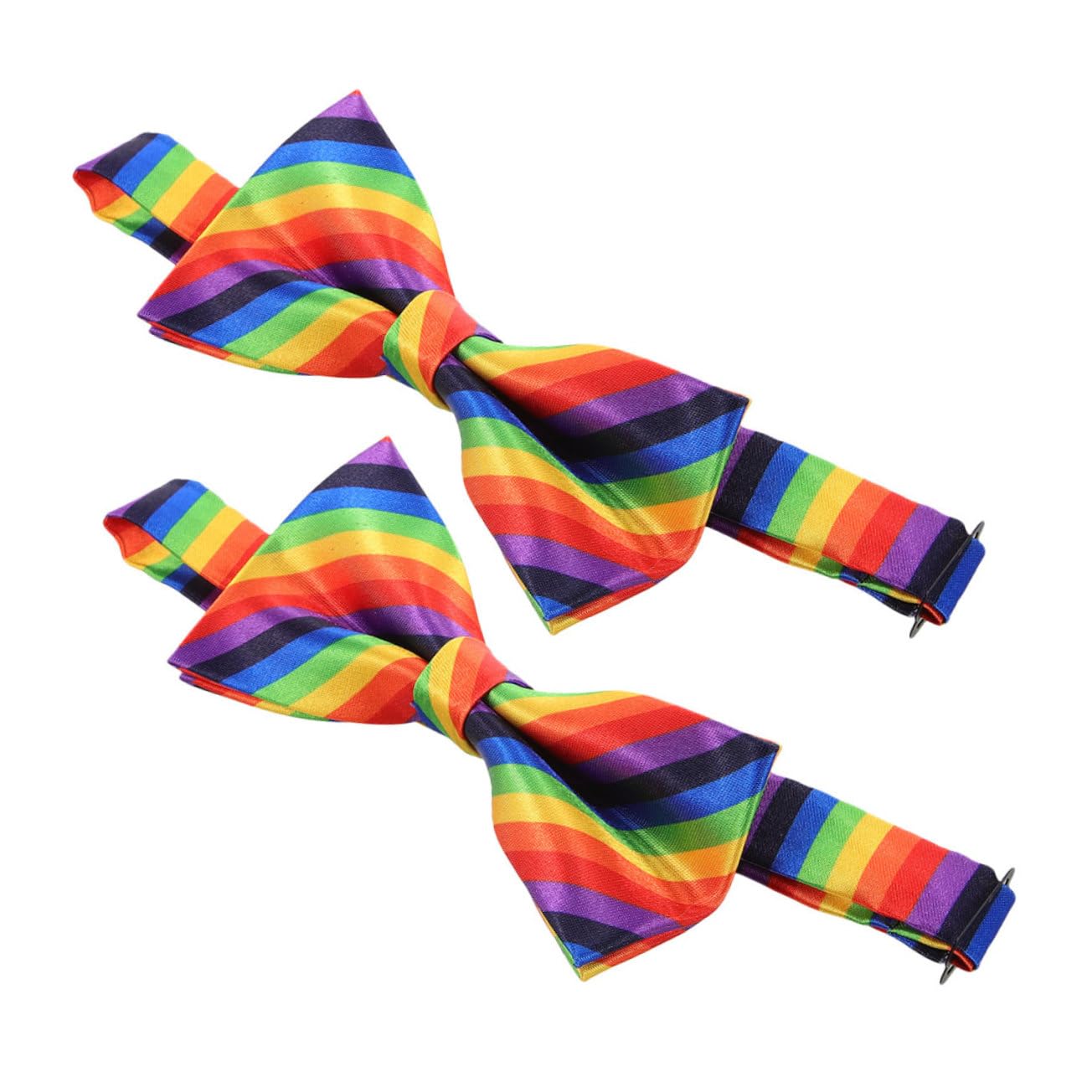 BESTYASH 2pcs Bow Tie Festival Accessories Decoration Rainbow Decor Festival Decors Decorative Tie Unisex Costume Decor Cosplay Polyester Yarn