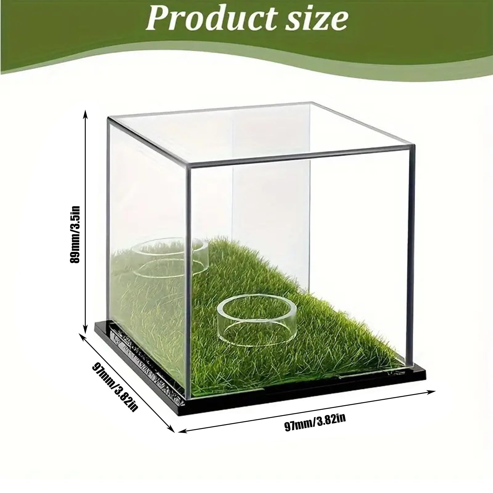 Golfball-Vitrine, leichte Ball-Vitrine, Acrylball-Vitrine, klare Fußballhülle, Ball-Display, transparenter Golfballhalter, 9,7 x 9,7 x 8,9 cm, für Heimdisplay