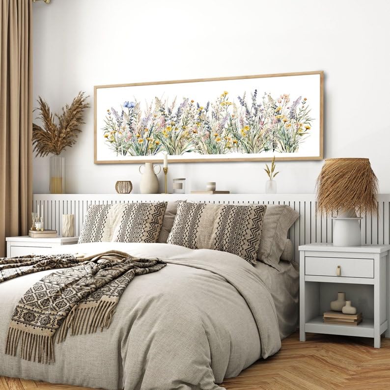 Affiche murale champêtre fleurs sauvages pour déco chambre à coucher - 3