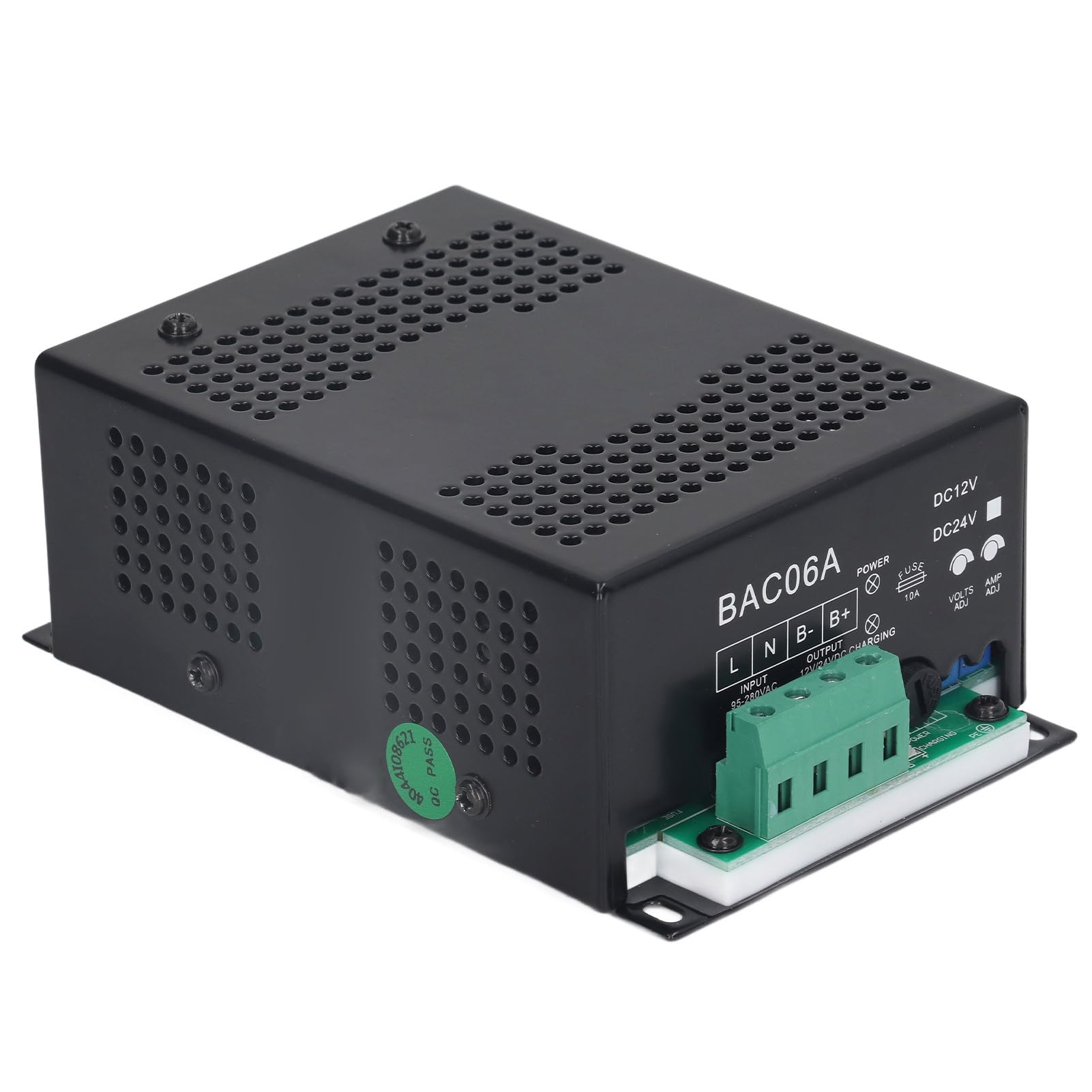 Alimentatore Switching con Ampio Range di Ingresso CA - Caricabatteria per Generatore 6A 85W con Display LED - Modulo di Ricarica Automatica Intelligente per Sistemi Genset - (12V)
