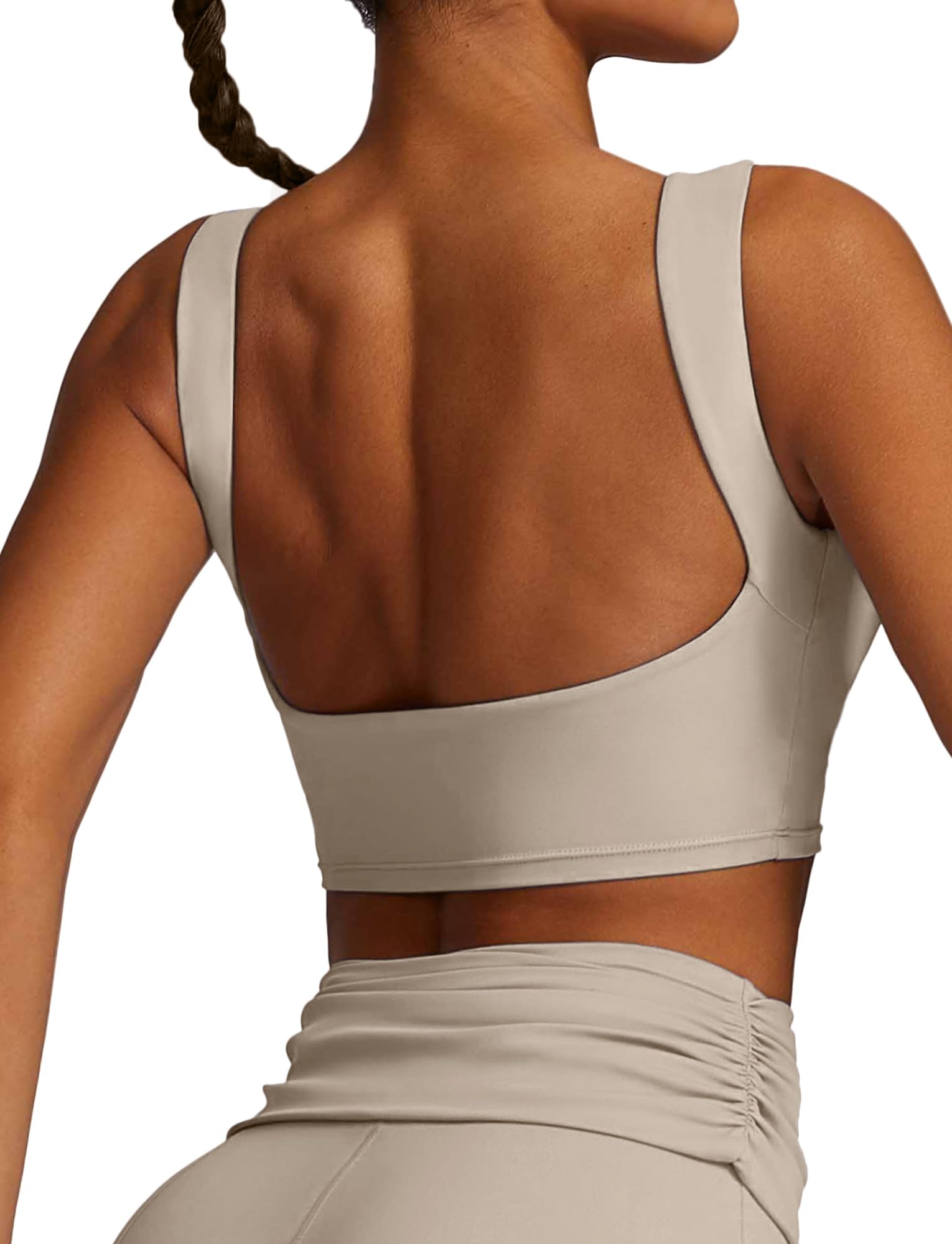 SEAUR Biustonosz sportowy dla kobiet High Medium Impact Training BH z podparciem Longline Wireless Yoga Gym Fitness Crop Tops