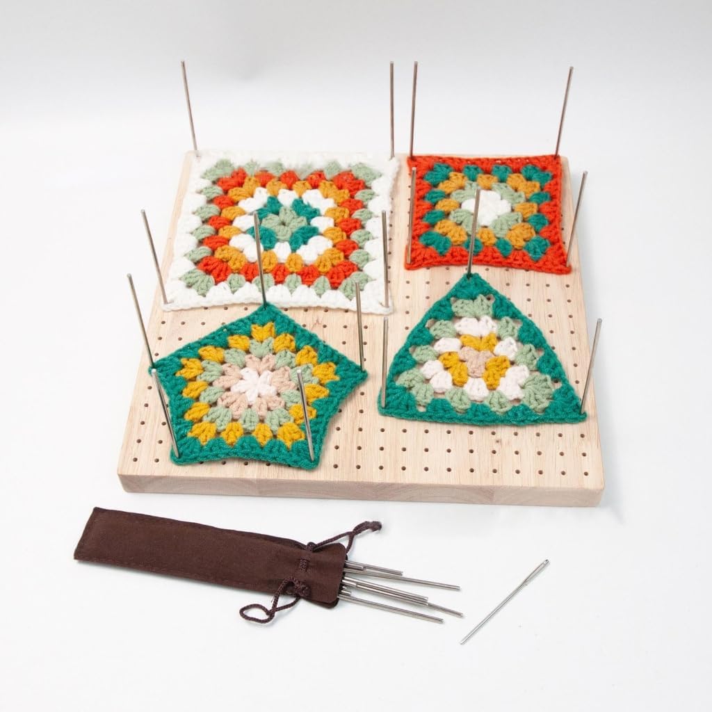 Crochet Crafting Accessories with Small Holes for Knitting Crochet Square Kits
