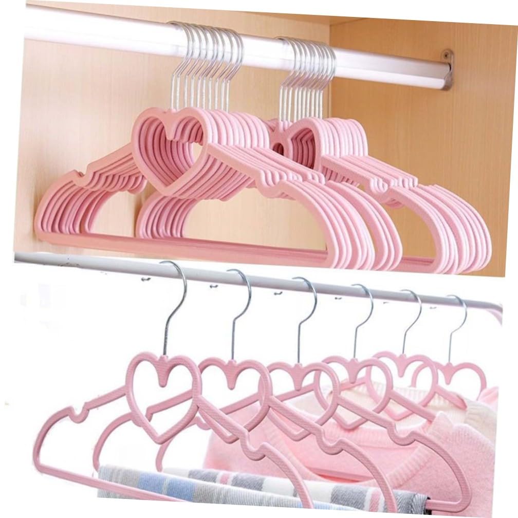 Praktischer Kleiderständer Formschöne Heimaufhänger zum Schutz der Kleidung Kleiderbügel Zufälliger Stil Rosa aus Abs Kunststoff 10 Stück mit Anti Rost Haken für Zuhause