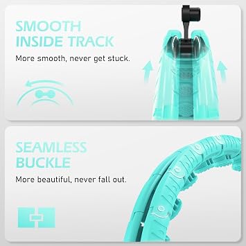 Weighted Hula Circle for Adults With Sweat Weight Ball, Infinity Fiteness Hoop Plus Size, Include 24 Detachable Links, for Women Smart Exercise Equipment