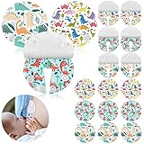 Breling 18 Pack Feeding Tube Pads Button Pad Gtube Button Covers Reusable g Tube Cutie Dinosaur Feeding Supplies for Kids Baby Breastfeeding Nursing Care(Dinosaur)