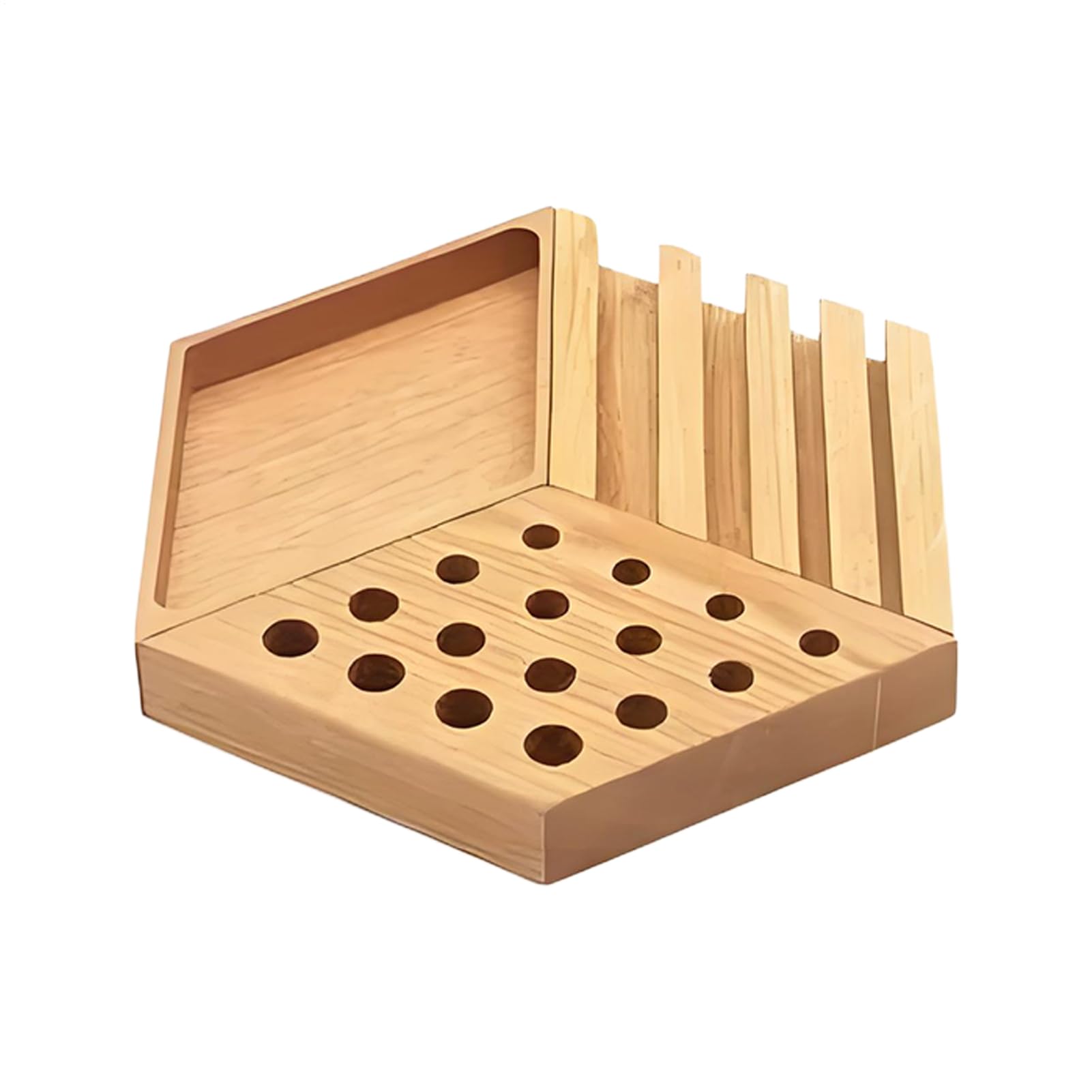 Plateau de bureau en bois multifonction et support pour stylos