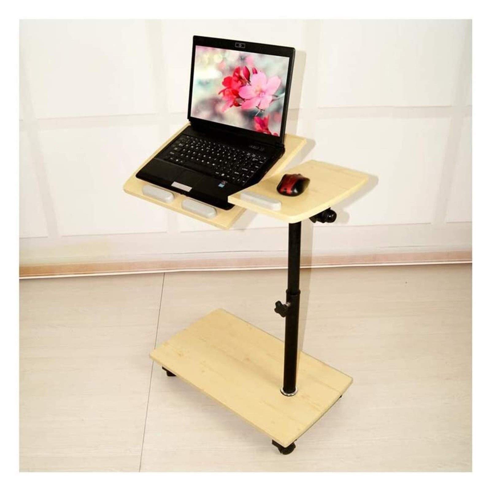 Bureau de Chevet Base en Forme de C Bureau d'ordinateur Portable Bureau à Domicile Canapé Tables d'extrémité latérales Jours Table de lit Étude Poste de Travail Bureau d'ordinateur Mobile