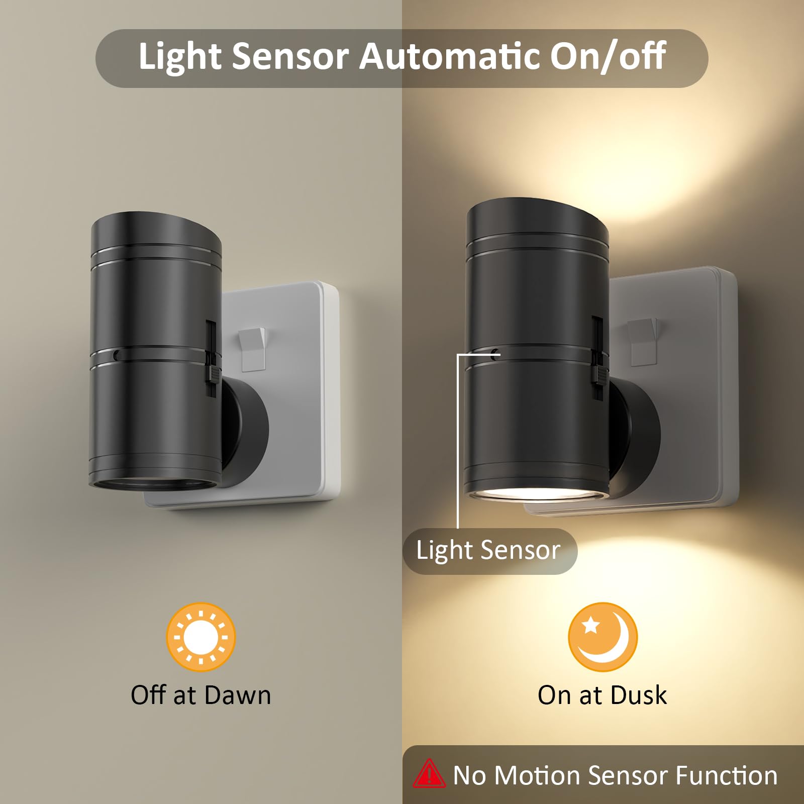 ELZO 2 Pack LED Night Light Plug in Wall with Dusk to Dawn Sensor(0-100LM) - Image 2