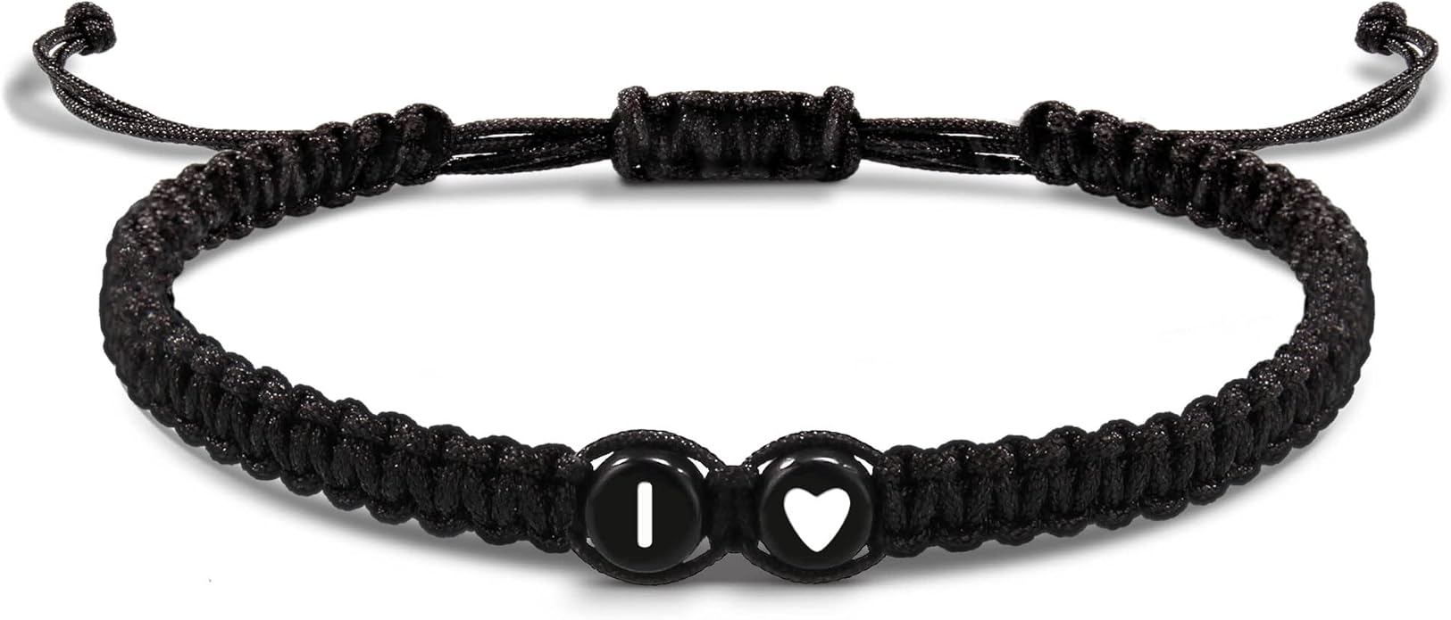 Btysun Initial Bracelets for Women Teen Gifts Trendy Stuff Best Friend Birthday Gifts Graduation Adjustable Letter A-Z Braided Bracelets Heart Link Sister Daughter Mother's Day Mom Female Christmas Jewelry