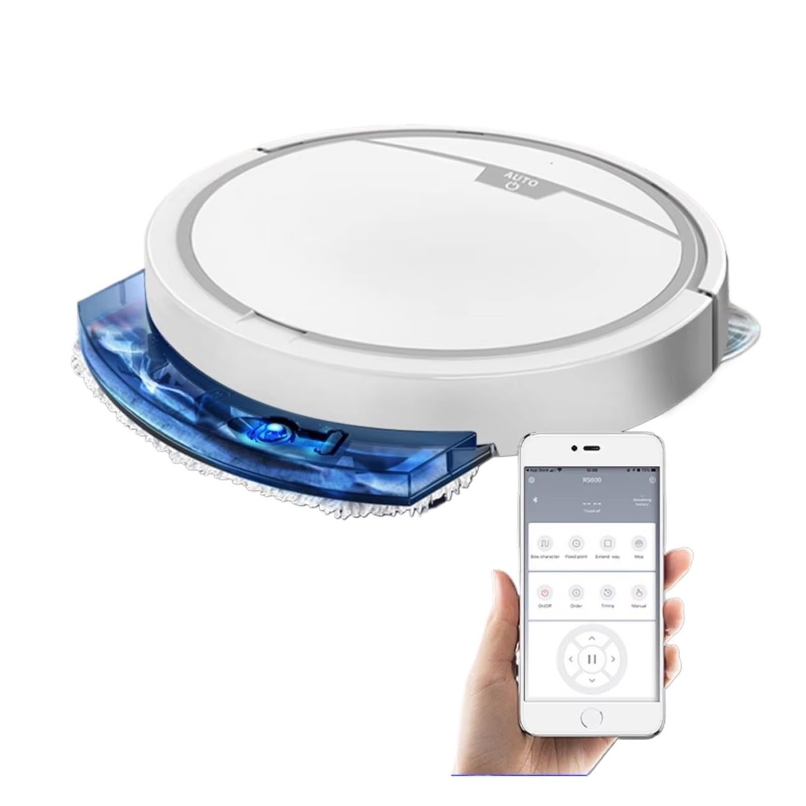 EWsdsfs New Wireless Smart Robot Vacuum Cleaner Multifunctional Super Quiet Vacuuming Mopping Humidifying For Home Use Home Appliance(White 1)