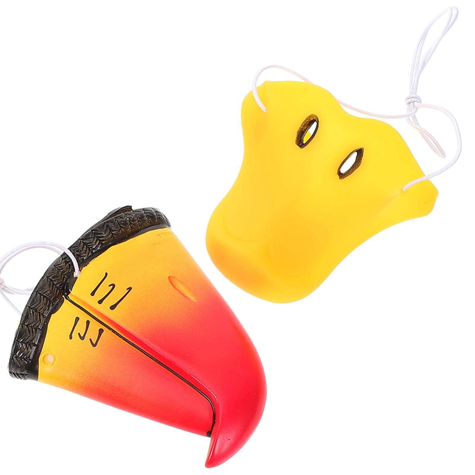 2pcs Duck Bill Masks Beak Nose Bird Beak Mouth Parrot Masks Snout Novelty Bird Animal Nose Mask Halloween Costume Accessory Novelty Item