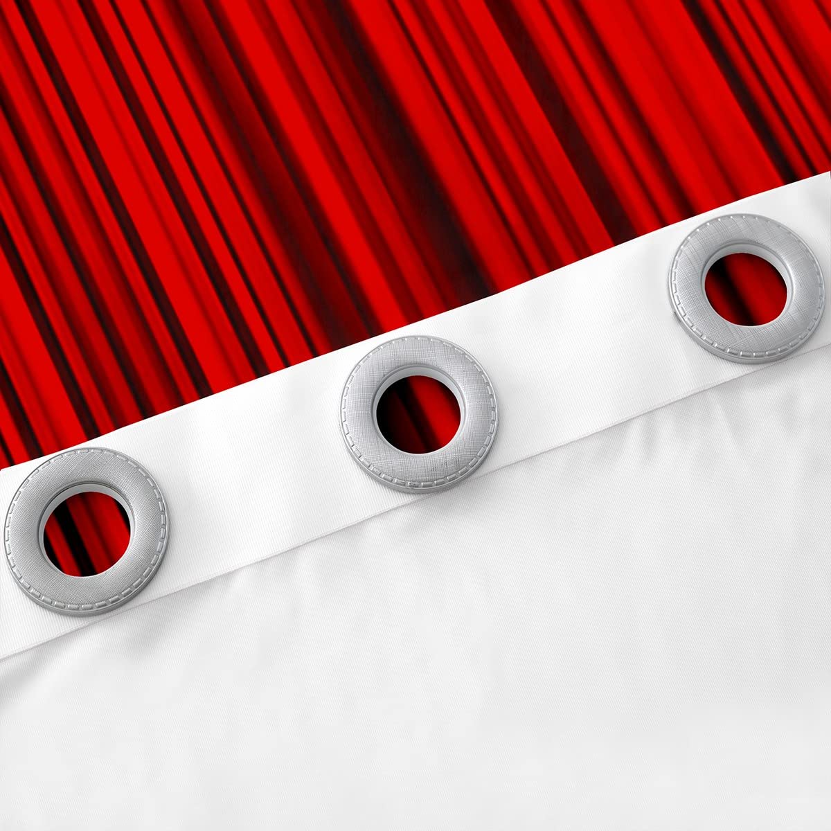 Feelyou Tende per finestre per bambini e ragazzi, motivo geometrico rosso e nero, motivo bohémien, tende per finestre, trattamenti, design semplice sfumato, per soggiorno, camera da letto, 106 x 160