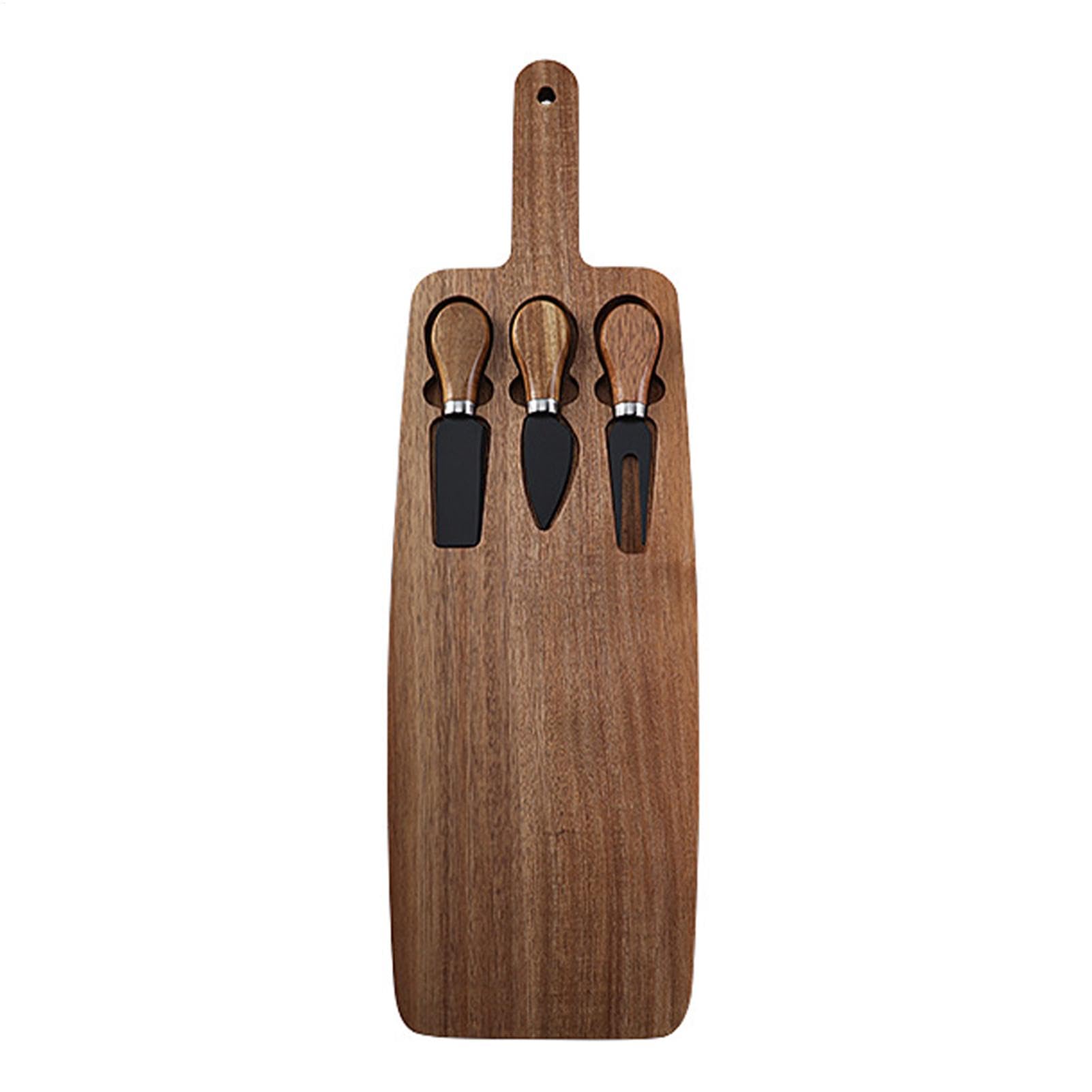 Juego de tablas de queso - tabla de embutidos de madera con asas - tabla de cortar para cocina, juego perfecto para fiestas y recepciones, juego de tablas de embutidos