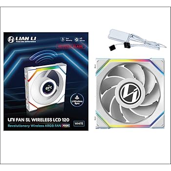 UNIFAN SL WIRELESS lcd 120 リバース Amazon.com: Lian Li UNI Fan SL LCD Wireless (Reverse Blade