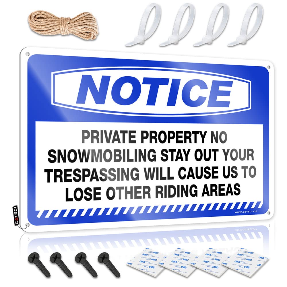 Fzfn Colour Friends, Art Country Bar Sweet Notice Private Property No Snowmobiling Stay Out | Rustic Gorgeous Wall Art(30X40cm)