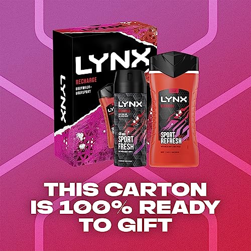 LYNX Recharge Duo Deodorant Gift Set Body Wash & Body Spray perfect for his daily routine 2 piece - Image 4