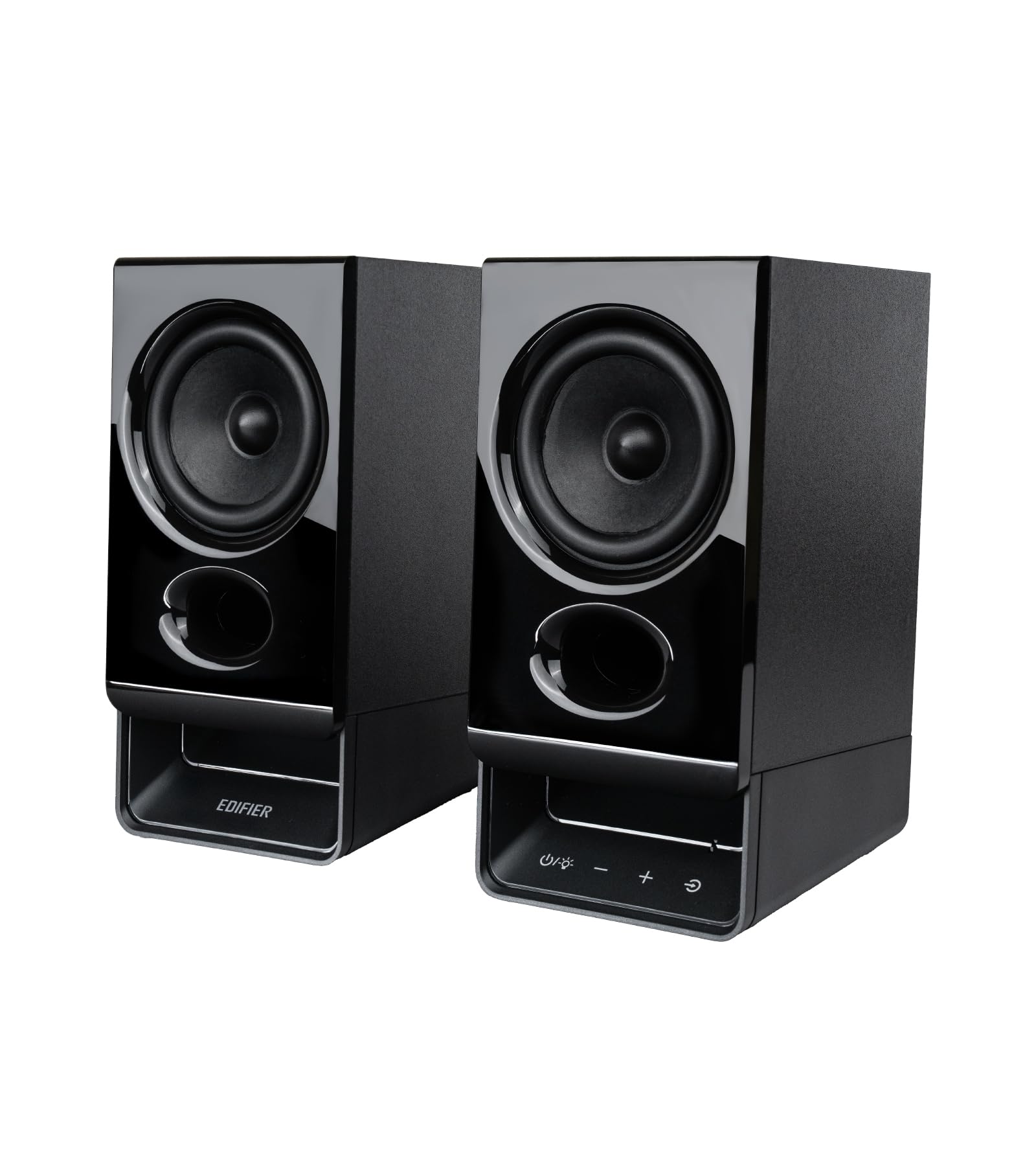 Edifier R20BT Altavoces PC USB, Controladores Full-Range 2.75'', Bluetooth 6.0, Controles táctiles, Entrada AUX, Jack Auriculares, luz Ambiental y perfiles de Sonido Personalizables por App - Negro