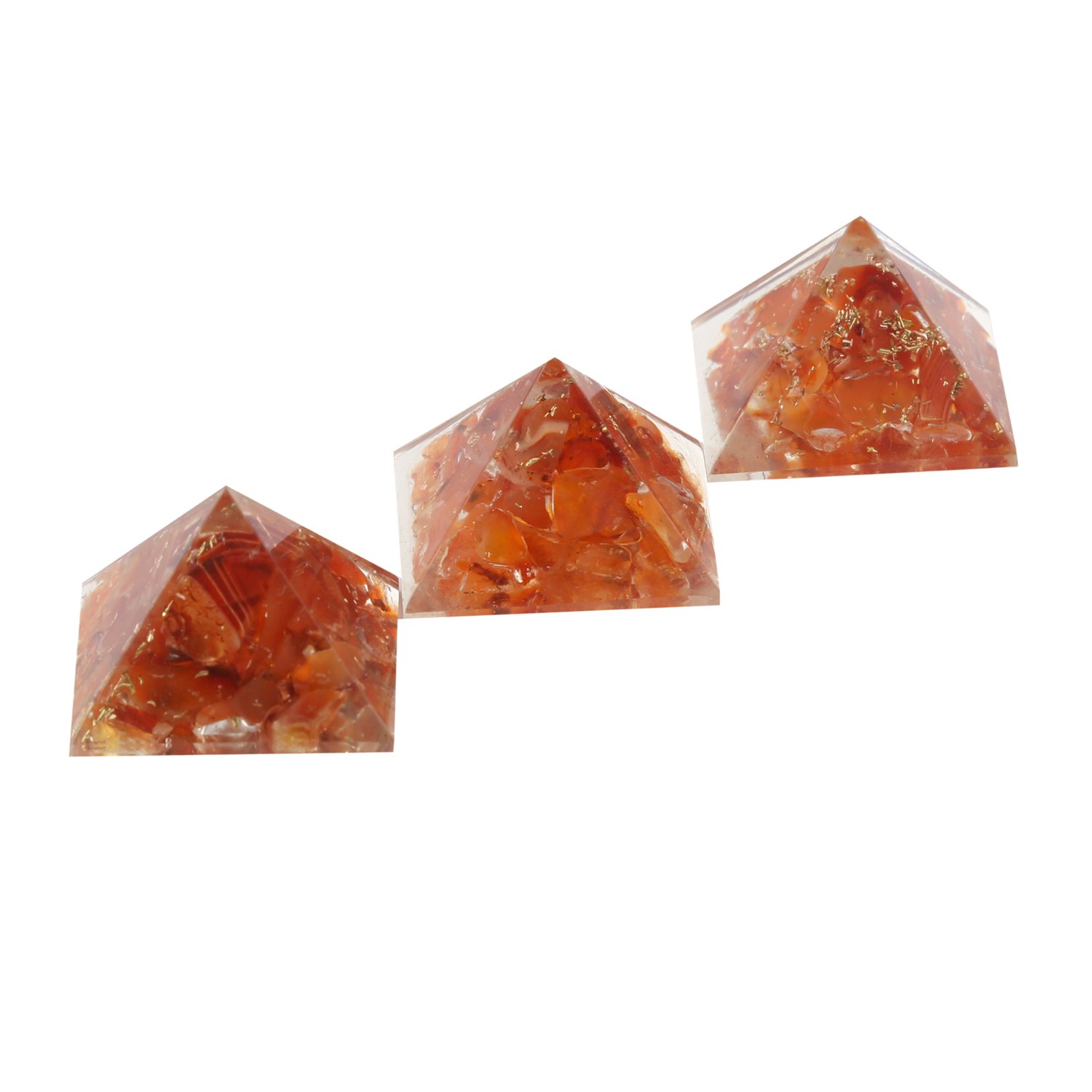 Natural Carnelian Healing Pyramid – Reiki Charged Gemstone for Energy, Motivation & Pain Relief – 1x1x0.8 inch, 30–60g – Orange Crystal for Home & Office – Certified by Reiki Grand Master