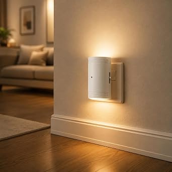 LOHAS-LED Night Light Plug in Wall, Modern Plug-in Light with Dusk to Dawn Sensor, Warm White 3000K, 0-100LM, Dimmable Nightlight for Bathroom Bedroom Stairs White Shade, 2 Pack [Energy Class B]