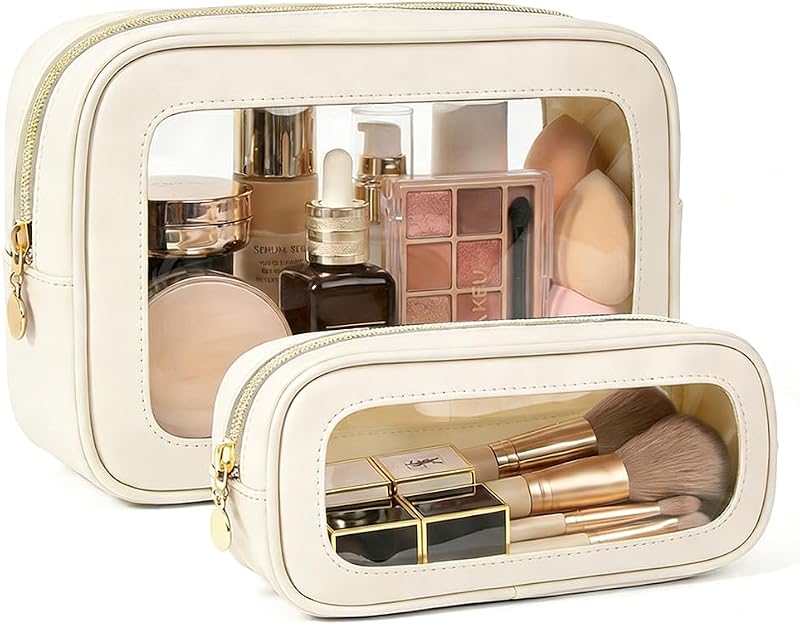 Kit com 2 nécessaires transparentes FFpaw com zíper