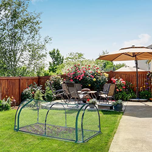 Outsunny Gewächshaus Treibhaus Tomatenhaus Frühbeet 120x60x60 cm Grün 5 Outsunny Gewächshaus Treibhaus Tomatenhaus Frühbeet 120x60x60 cm Grün – Bild 5