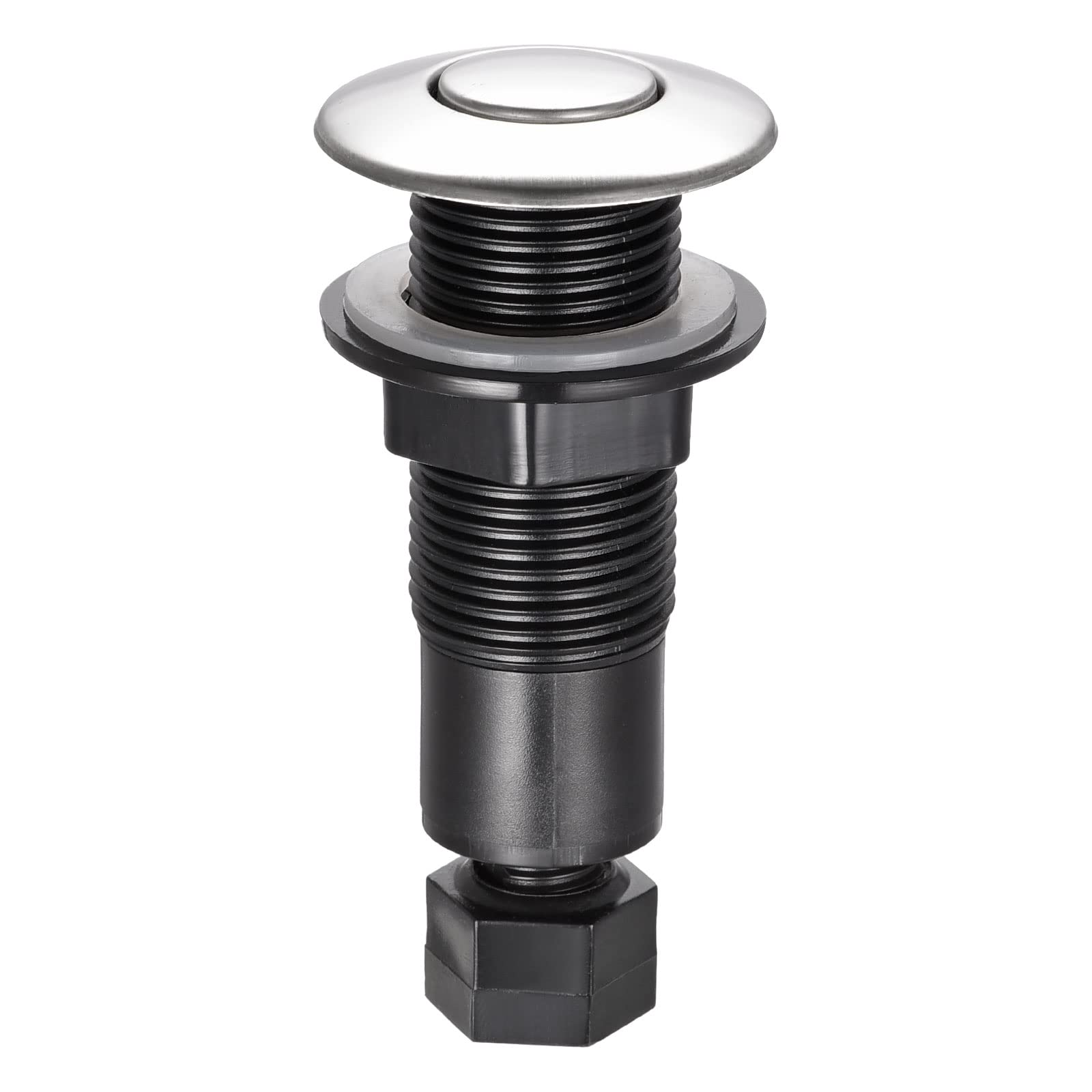 MECCANIXITY Garbage Disposal Air Switch Button 25mm Dia 304 Stainless Steel Self Locking for Sink Top Waste Disposer