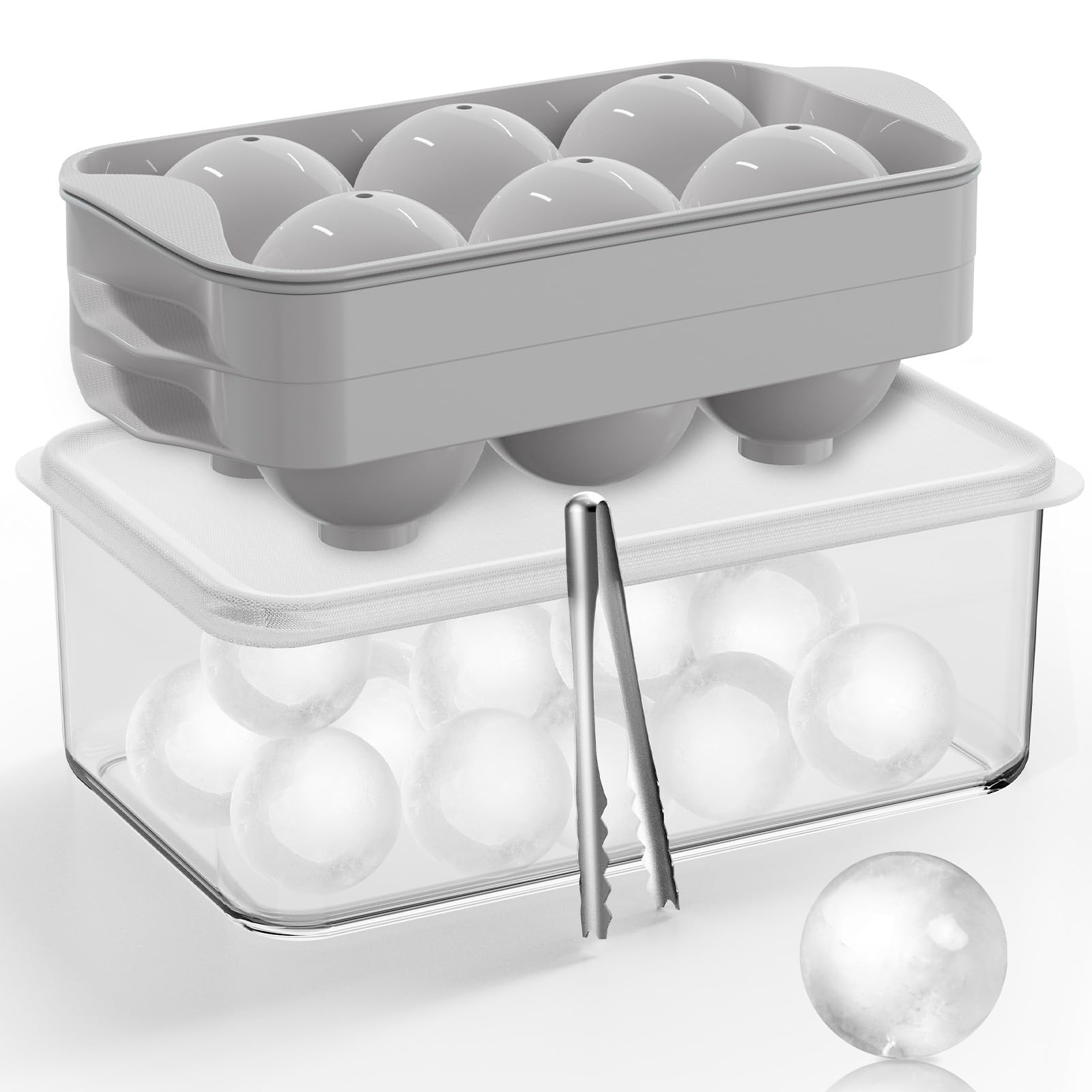 Stainless Steel Ice Cube Tray, 6 Cube Large Cube Ice Tray