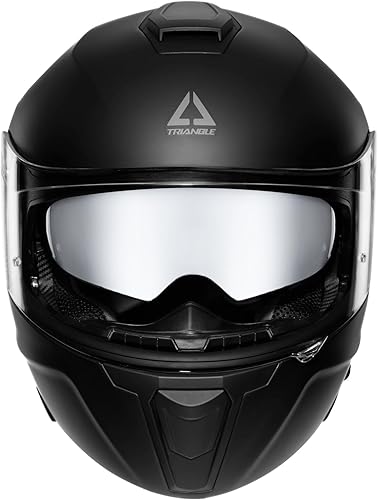 Miniatura 8 de TRIANGLE Cascos modulares de motocicleta, casco de cara completa, doble visera abatible para adultos, hombres y mujeres, aprobado por DOT
