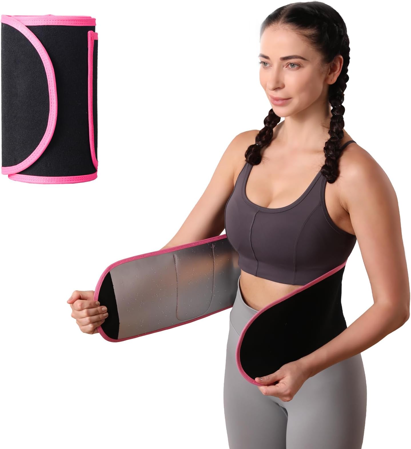 ZCMHAXJ Waist Trainer for Women,Sweat Steam Waist Belt Slimming Slimming Waist Belly Belt Belly Band,Sports Gym Home Waist Trainer Black, Black, S