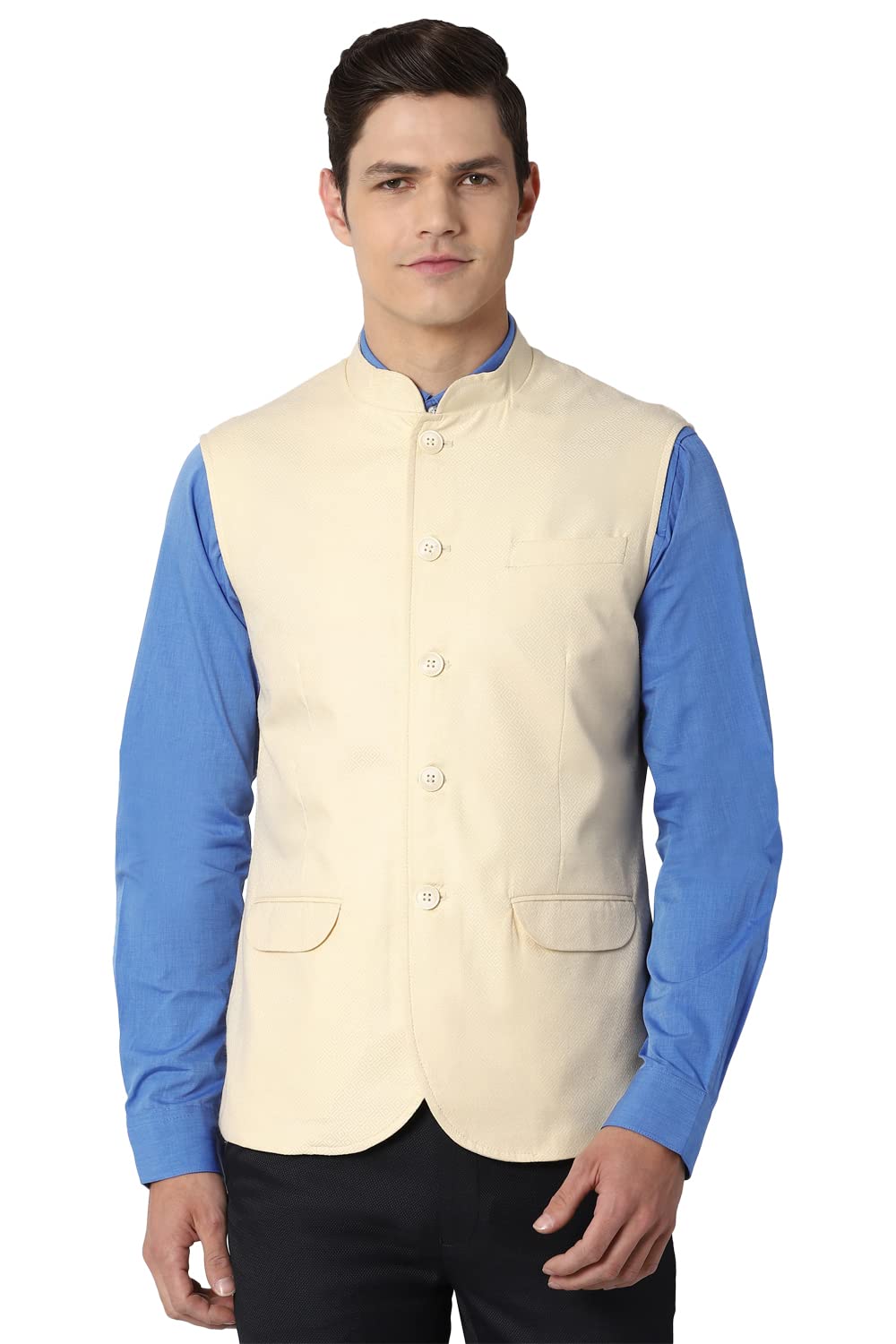 peter england Men's Solid A-Line Coat-picture-34